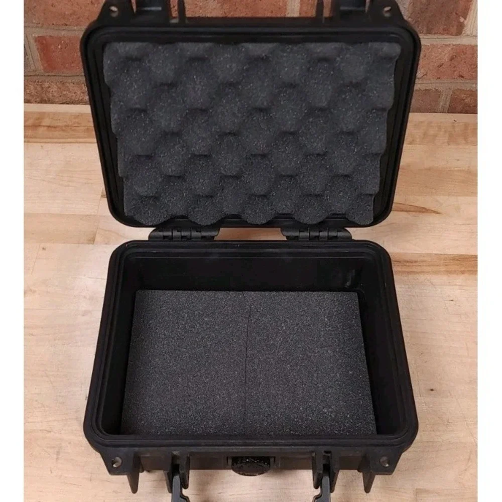 Pelican 1200 Mini S Hard Case w Foam Waterproof Black